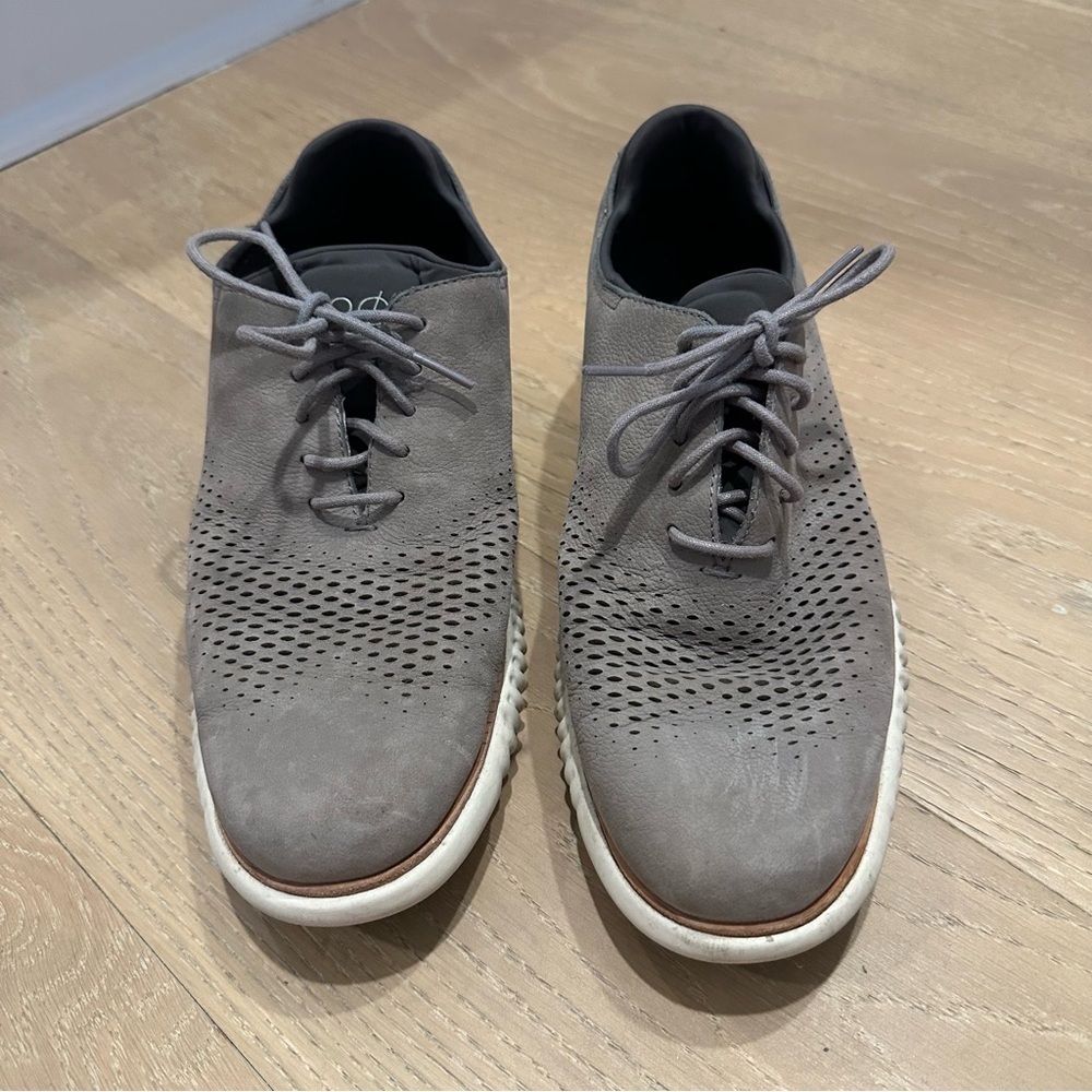Cole Haan 2.0 Grand Gray Casual Shoes Fashion Sneakers Men's Size 8.5 Suede